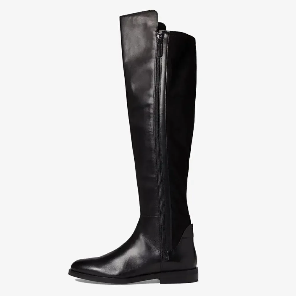 Cole Haan Chase‎ Tall Boots in Black Leather, 7, NWOB
